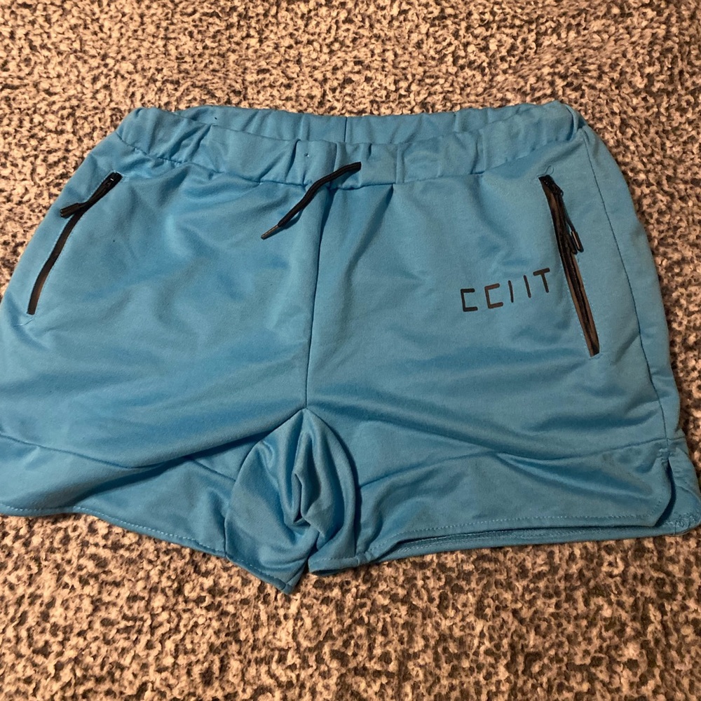 Blue 2x fabric shorts